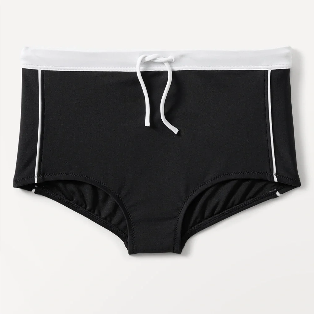 NWT Athleta Girl 2 Piece Adjustable Bikini top & High Rise Swim Shortie Sz M/8